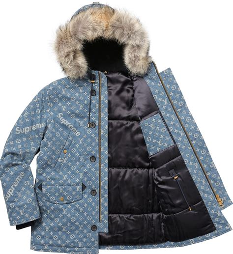 supreme louis vuitton blue shirt|louis vuitton supreme winter jacket.